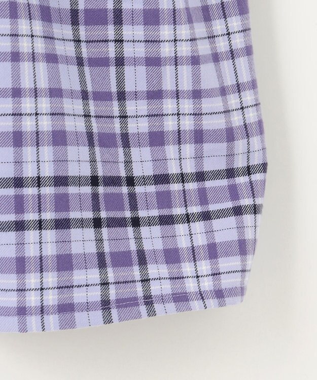 ANY KIDS ドッキングチェックワンピース ラベンダー