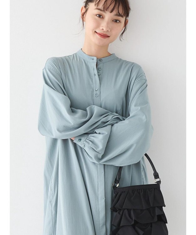 AMERICAN HOLIC バンドカラーバックタックワンピース Sax