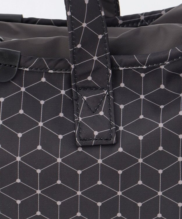 Y'SACCS キュービック×ポイントドット　2WAYトート＆ショルダー　Mサイズ ブラック