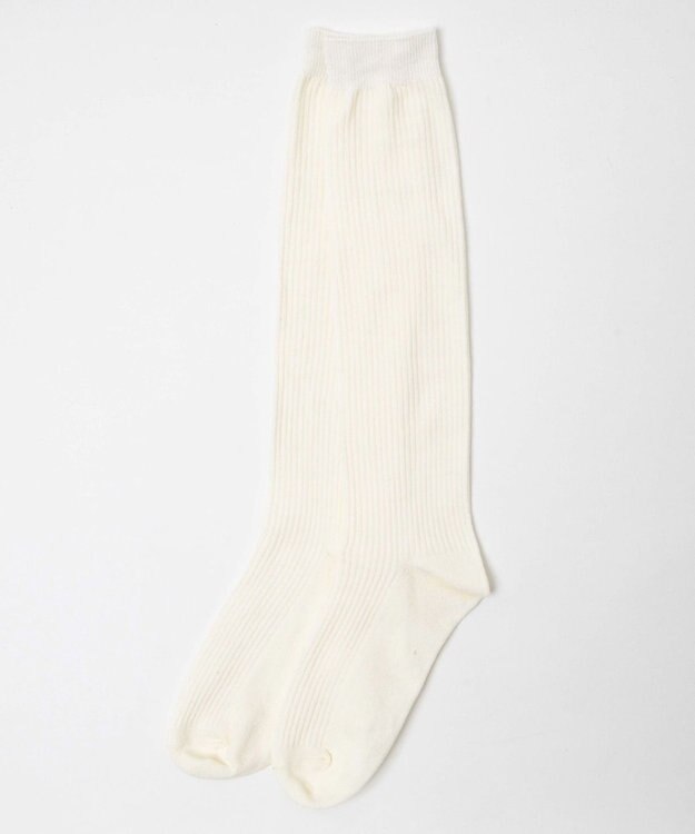 WEGO 細リブハイソックス オフホワイト