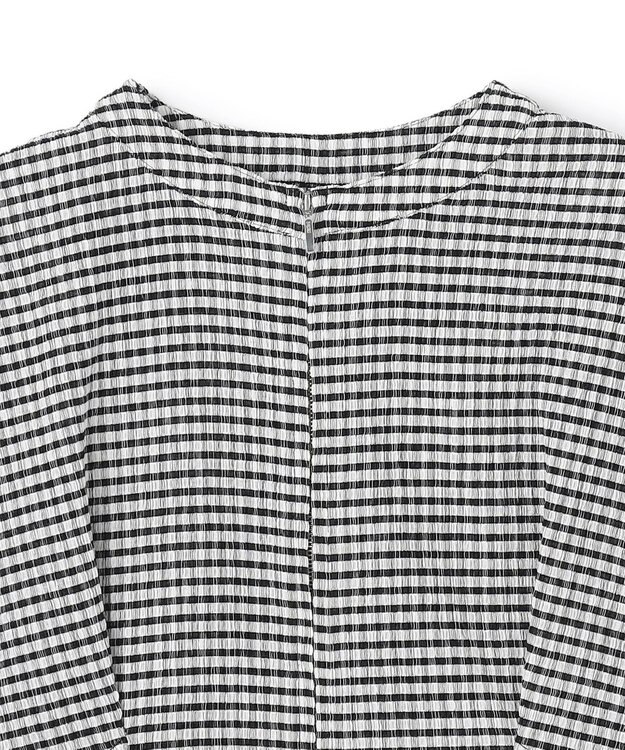 uncrave ギンガムチェック ジレブラウス ブラック×ホワイト