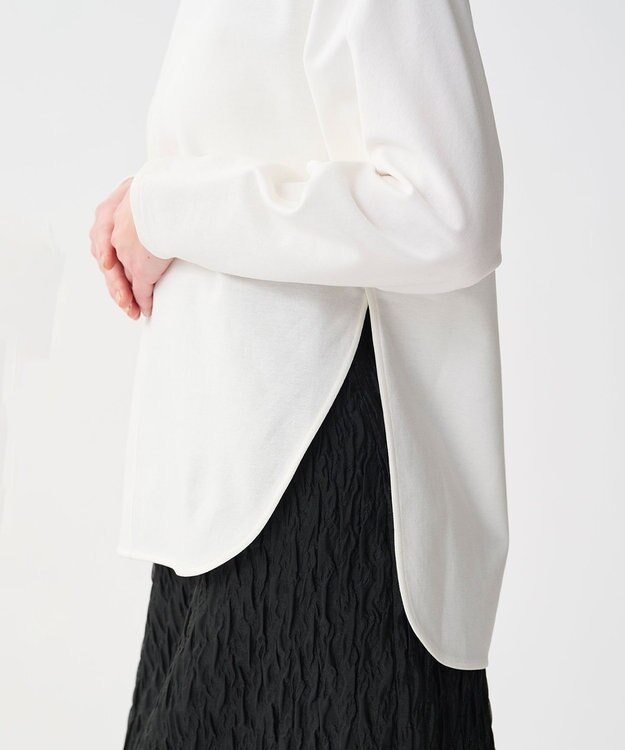 uncrave ダブルフェイスジャージー ドルマンスリーブトップス オフ