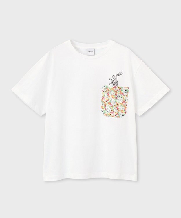 Paul Smith フローラルポケット Rabbit 半袖Tシャツ ホワイト