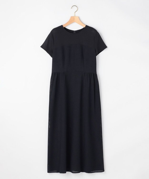 組曲 L 【先行予約】メランジレノクロス ドッキングワンピース ネイビー系