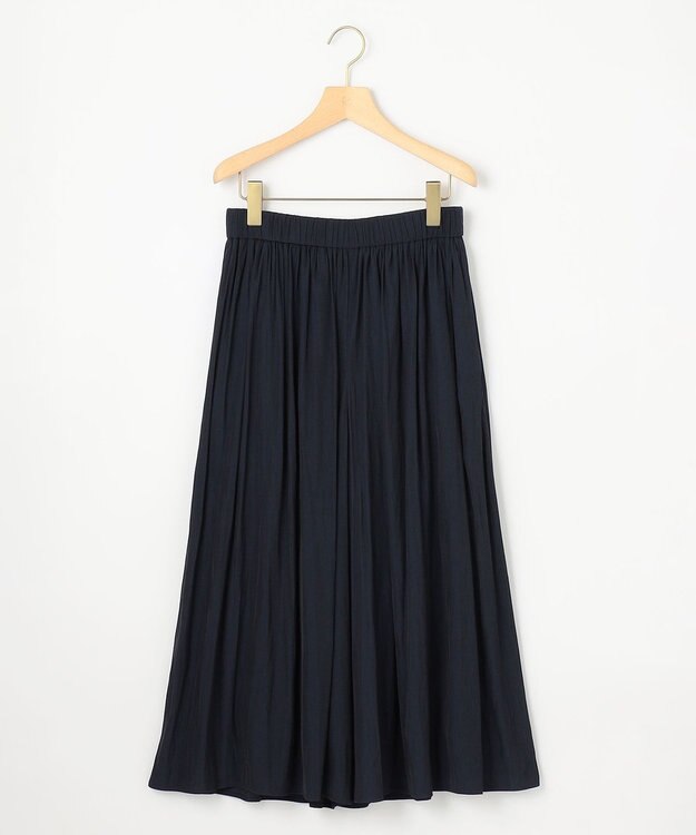 組曲 【秋のNEWカラー追加】ギャザーライトデシン パンツ ネイビー系