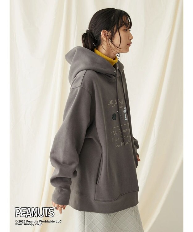 CRAFT STANDARD BOUTIQUE ＰＥＡＮＵＴＳ裏起毛スウェットパーカー Charcoal Gray