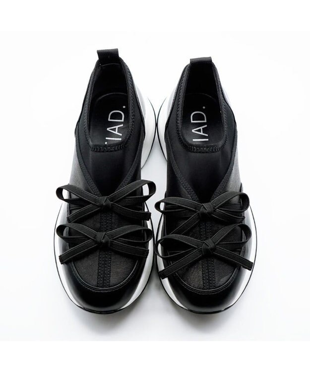 APOM ウォーターレジストプラットフォームリボンスニーカー ブラック