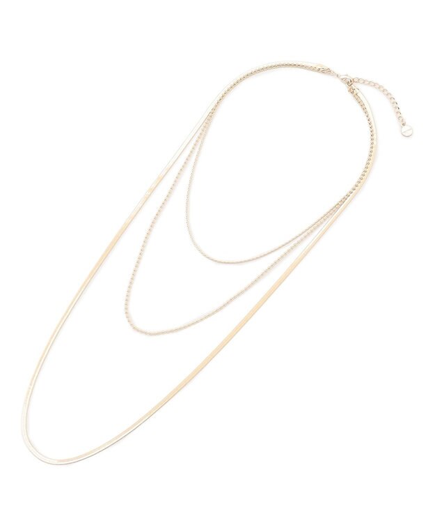 23区 【WEB&一部店舗限定】ミックスチェーン 3連 ネックレス ゴールド系