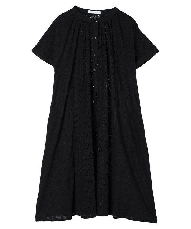 Green Parks Ｉ　パッチワーク刺繍チュニック Black