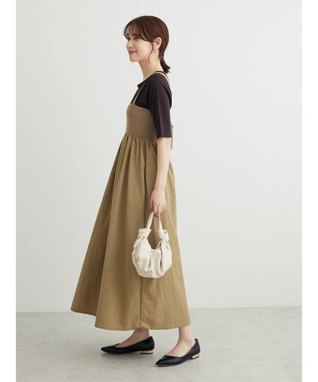 Green Parks ・ＥＬＥＮＣＡＲＥ　ＤＵＥ　イソザイキリカエキャミワンピ Beige