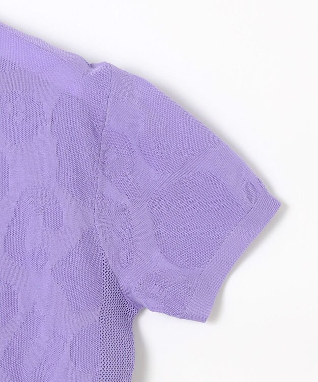 PW CIRCULUS 【手洗い可能】【WOMEN】アニマルドットニットモック ゴルフウェア レディース パープル系