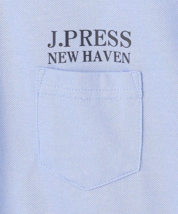 J.PRESS KIDS 【140-170cm】ダブルライン カラー 半袖ポロシャツ ライトブルー