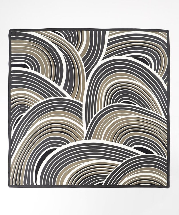 自由区 【SHIHOさん着用】マルチカラーシルク スカーフ セピア