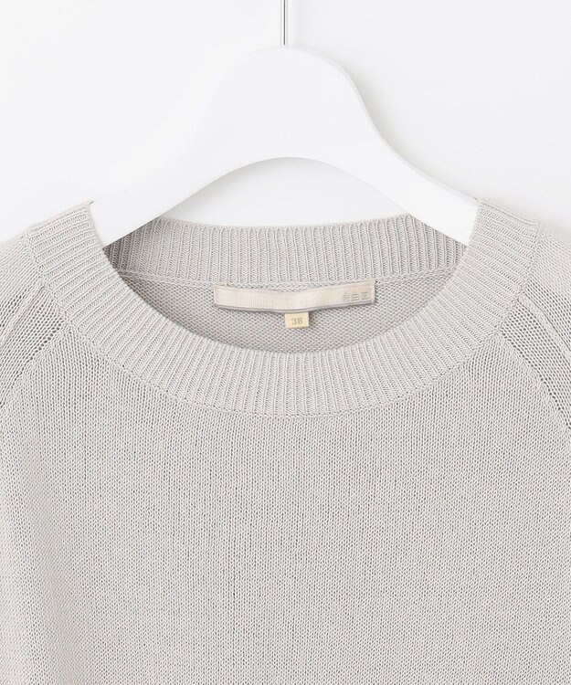 自由区 【洗える・XSサイズあり】ペーパーコットンアセテート  ニット ベージュ系