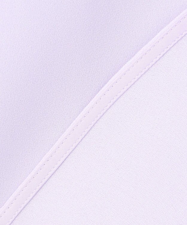 BEIGE， 【洗える】STOW / パフスリーブボウタイブラウス Lilac