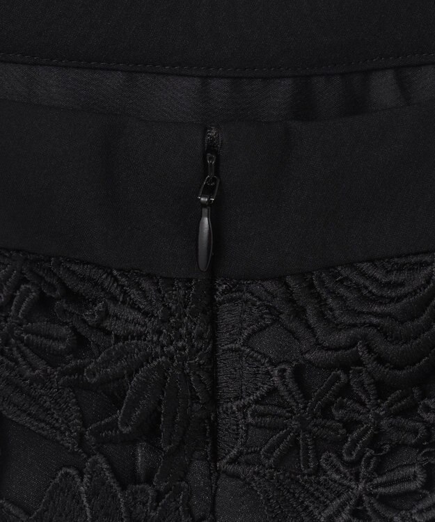 GRACE CONTINENTAL ケミカルフラワーレースワンピース ブラック