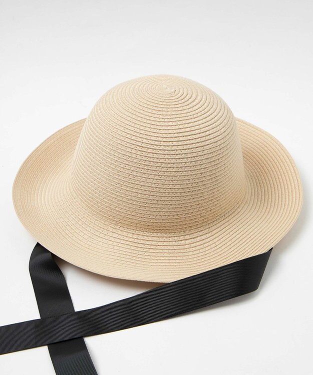 WEGO リボン付き雑材ハット キナリ