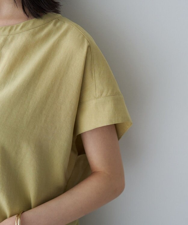 YECCA VECCA 【マシンウォッシャブル】サラサラスキッパーブラウス Yellow