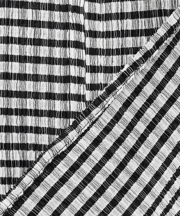 uncrave ギンガムチェック ジレブラウス ブラック×ホワイト