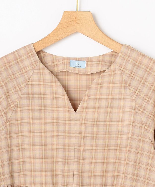 組曲 ライトトロピカル ワンピース ベージュ系3