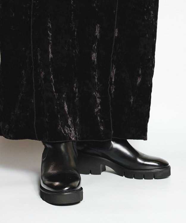 BONTRE 【イタリア製/本革】【LucaGrossi/ルカグロッシ】厚底サイドゴアブーツ/H616T-VA ブラック