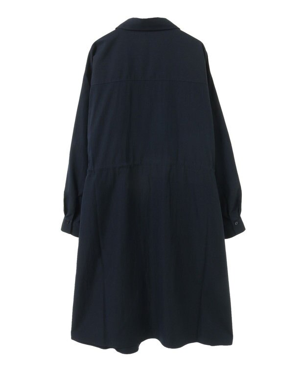 Green Parks ミディ丈ミリタリーシャツワンピース Dark Navy