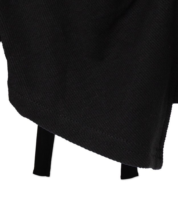 WEGO フロントギャザーＷジップロンＴ ブラック