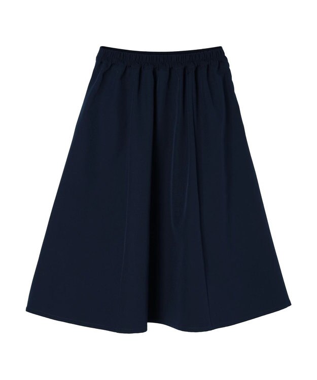 Green Parks 〈選べるきれシル〉フレアミディ丈スカート Dark Navy