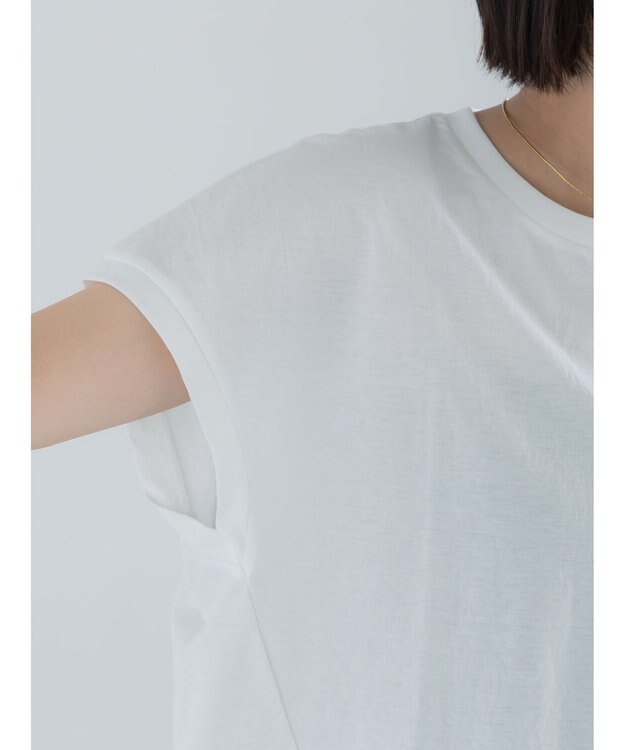 Te chichi 【接触冷感/マシンウォッシャブル】レースヘムTシャツ《2026 SUMMER LOOK item》 オフホワイト