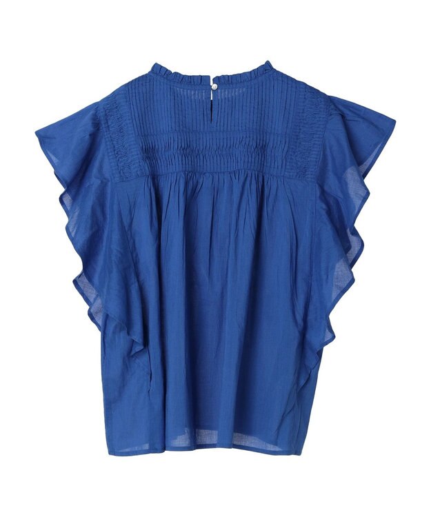 Green Parks Ｉ　フリルノースリーブブラウス Blue