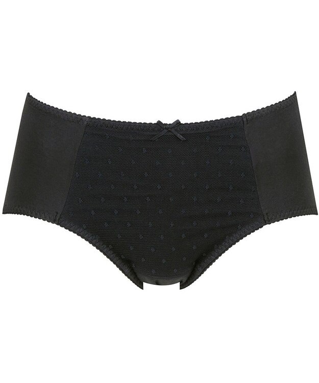 Wing ジュニア サニタリーショーツ 多い日・ナイト用 羽付きナプキンに対応  ナプキンがフィットしやすい 大きめの防水布 はきこみ丈あさめ 生理用ショーツ RJ4404 ウイング／ワコール ブラック