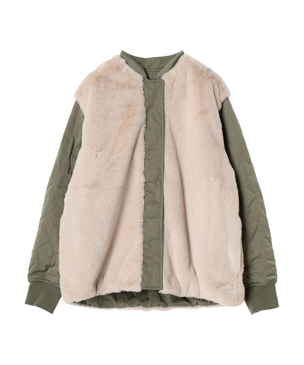 CRAFT STANDARD BOUTIQUE リバーシブルファーブルゾン Khaki