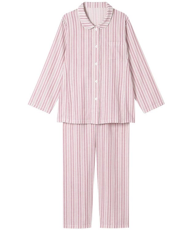 Wing パジャマ 長袖 長ズボン 綿100%(本体) 二重ガーゼ レディース EP8070 ウイング／ワコール ピンク