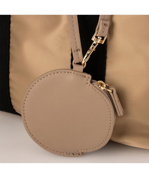 UNBILLION cachecache 3層サイフ機能付きナイロンボストン ベージュ