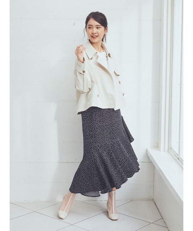 earth music&ecology ショートトレンチコート Light Beige