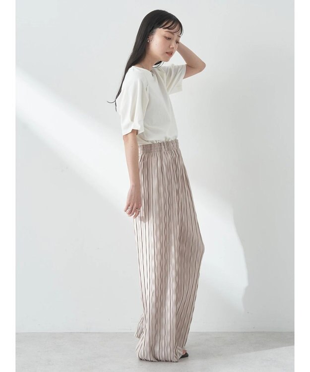 earth music&ecology タックスリーブＴ Off White