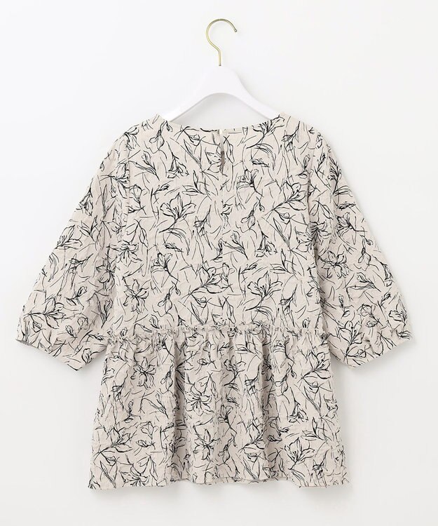 ANY SIS 【洗える】フラワーフクレジャガード ブラウス アイボリー×ブラック