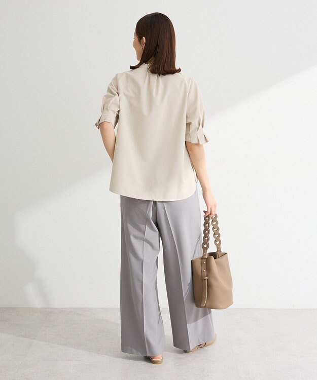 Green Parks タックショートスリーブブラウス Beige