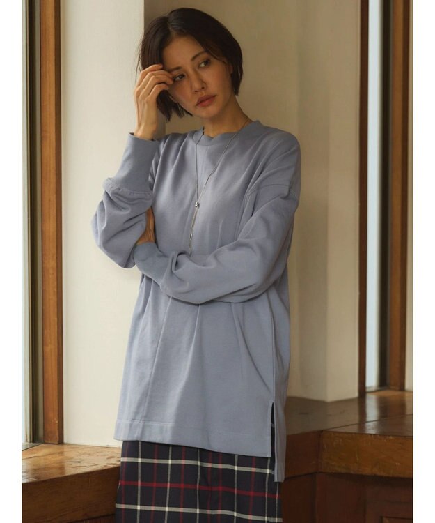 Green Parks ＢＰセンターシームミニ裏毛プルオーバー Sax