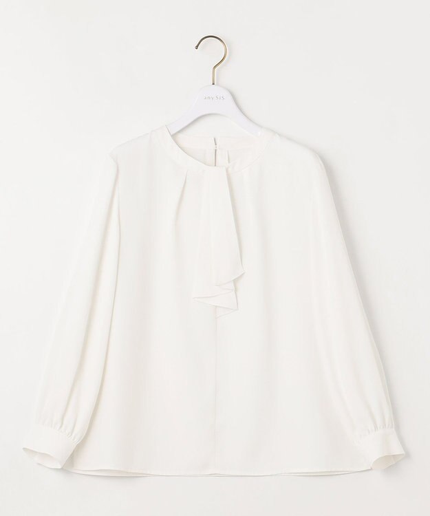 ANY SIS 【洗える】ボウタイ ブラウス オフ