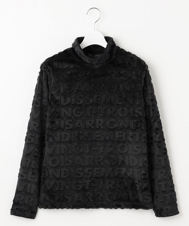 23区GOLF 【WOMEN】フェイクファーロゴモックネック ブラック系