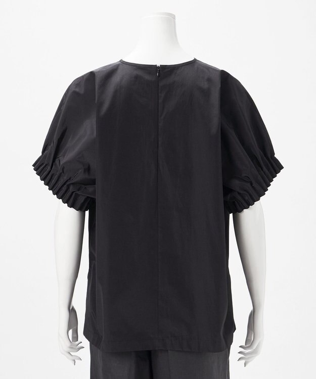 23区 L 【エステータ】ブライトローン スリーブデザイン ブラウス ブラック系