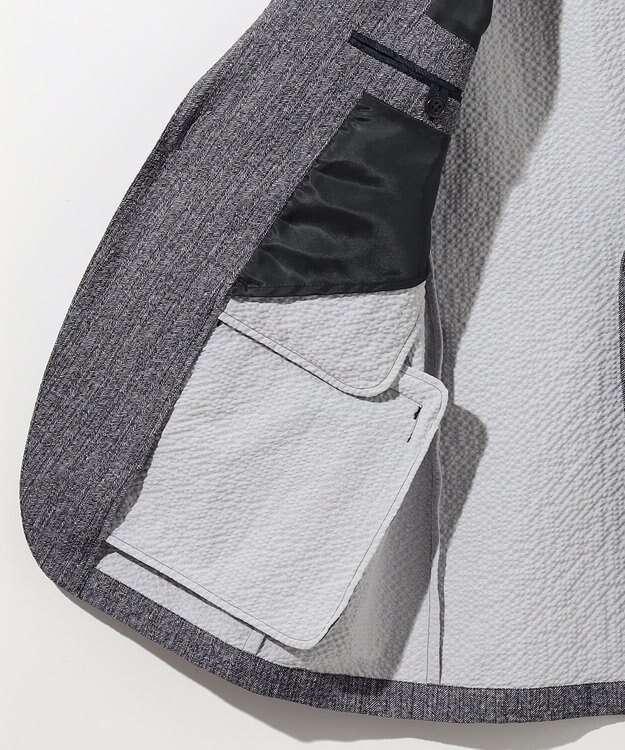 JOSEPH ABBOUD 【キングサイズ・ストレッチ・洗える・軽量・防しわ・速乾・エコ撥水】ライトウェーブジャケット グレー系