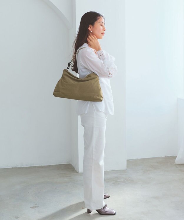 TOPKAPI 【TREASURE TOPKAPI】リンクルナイロン ノット ワンハンドル ショルダーバッグ カーキ