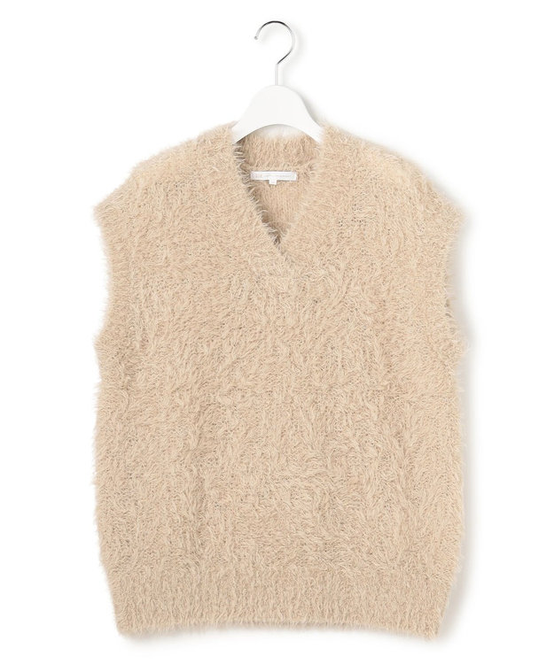 23区 L 【GOLD LABEL】ファーモール ベスト ベージュ系
