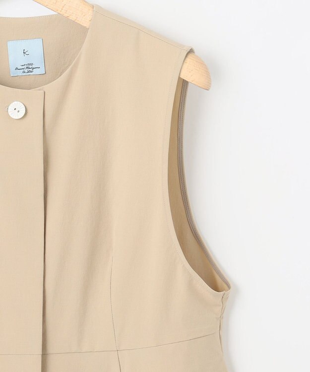 組曲 スーパーライトストレッチ ジレ ベージュ系