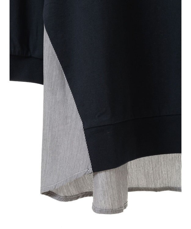 Green Parks 布帛切り替えフレアカットプルオーバー Navy