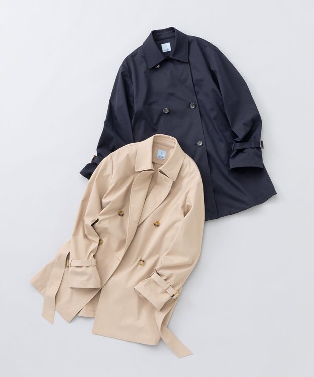組曲 コットンライクツイル トレンチコート キャメルベージュ系
