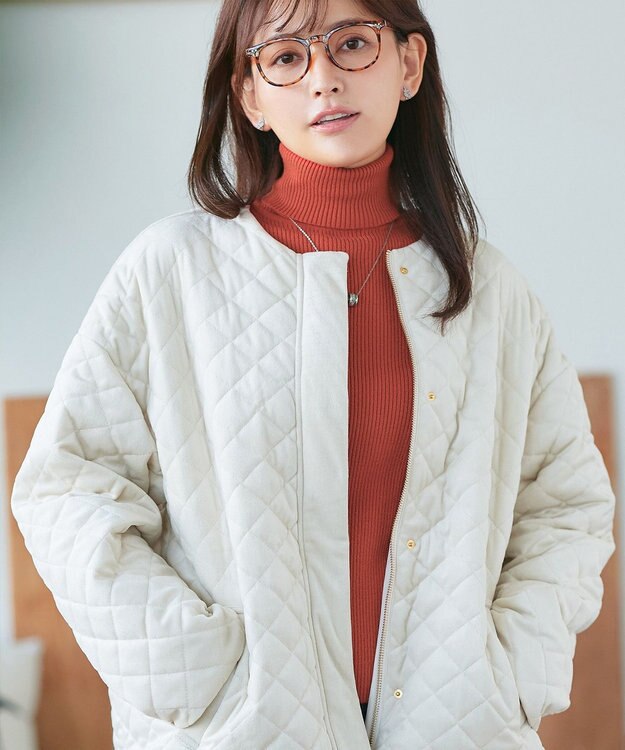 Tiaclasse L 【新色追加・洗える】リブタートルニット オレンジ