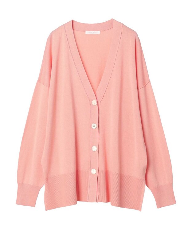Green Parks 洗える　ミドル丈カーディガン Pink